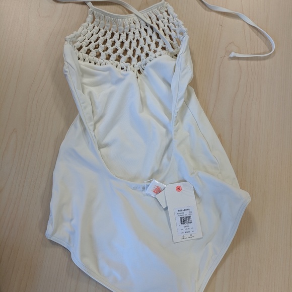 Billabong One Piece Cream Bathing Suit Size S - Picture 2 of 3